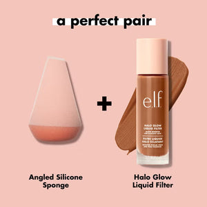 e.l.f. Halo Glow Angled Silicone Face Sponge - Volare Makeup