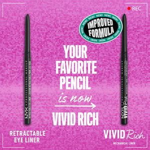 NYX Professional Makeup VIVID RICH MECHANICAL PENCIL - always onyx black - Volare Makeup
