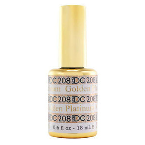 Daisy DND DC Gel NAIL Polish DC Platinum – #208 Golden - Volare Makeup