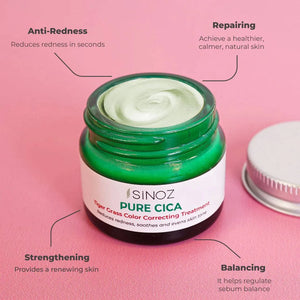 Sinoz Cica touch Tiger Grass Tone Equalizing Anti-Redness Repairing Care Cream - Volare Makeup