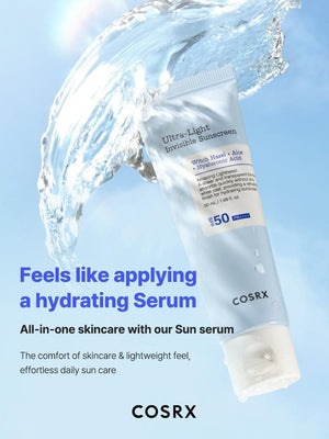 COSRX Ultra-Light Invisible Sunscreen SPF50 PA++++ - Volare Makeup