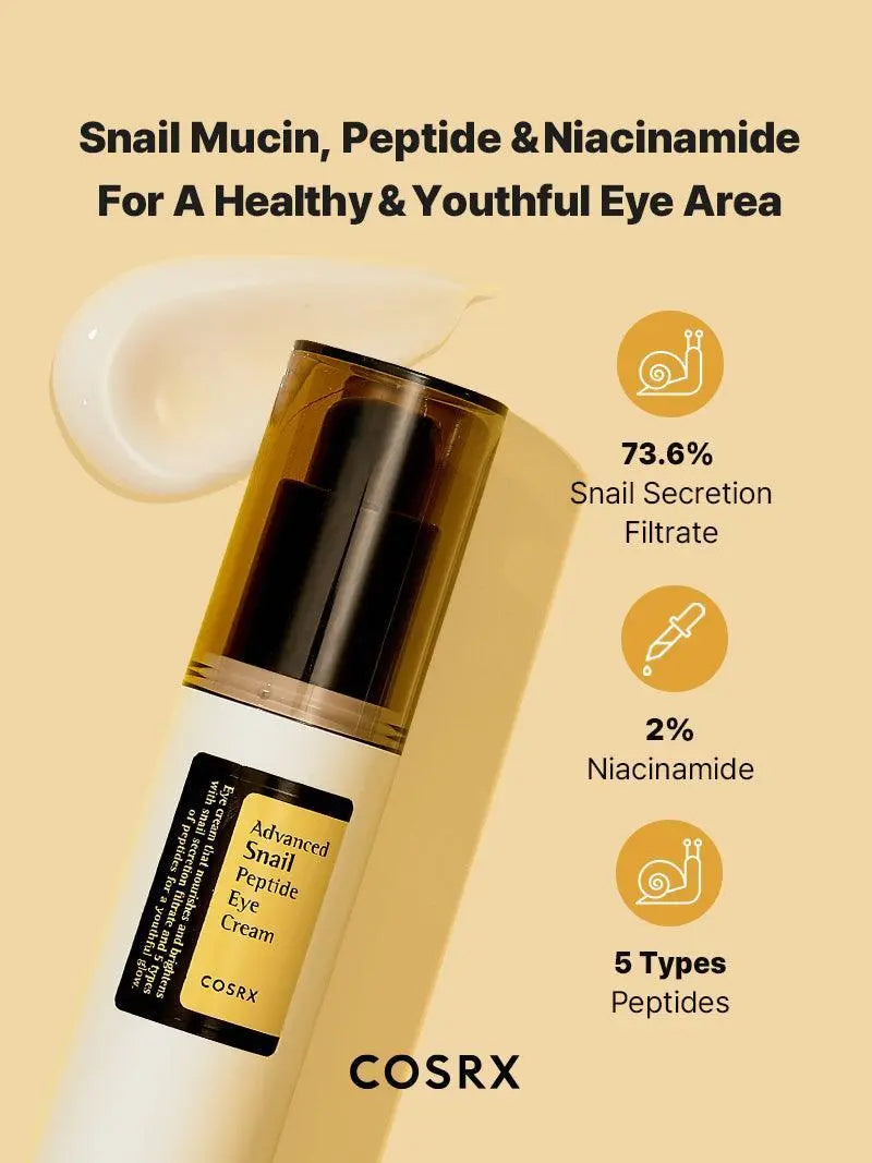 COSRX Advanced Snail Peptide Eye Cream - Volare Makeup