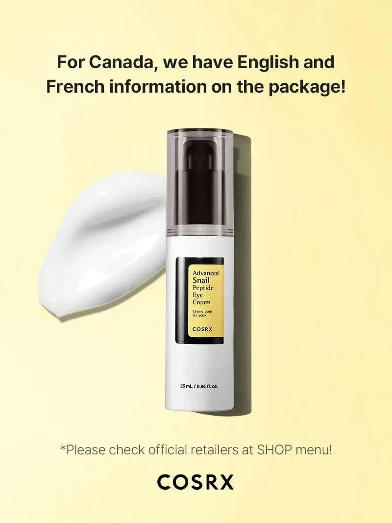 COSRX Advanced Snail Peptide Eye Cream - Volare Makeup