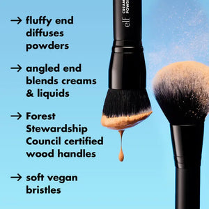 e.l.f. Cream & Powder Face Brush - Volare Makeup