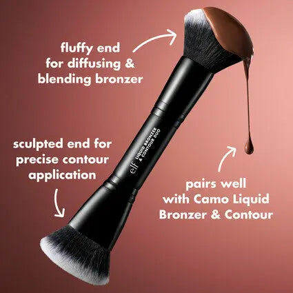 e.l.f. Liquid Bronzer & Contour Duo Brush - Volare Makeup