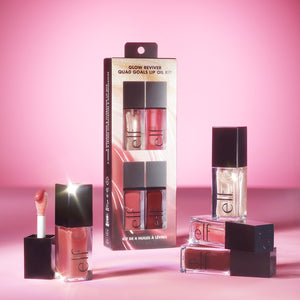 e.l.f. Glow Reviver Quad Goals Lip Oil Kit - Volare Makeup