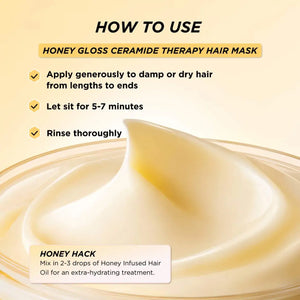 Gisou Honey Gloss Ceramide Therapy Hydrating Hair Mask - Volare Makeup