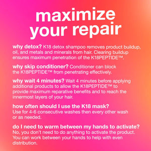 K18 Biomimetic Hair science Leave-In Molecular Repair Hair Mask - Volare Makeup