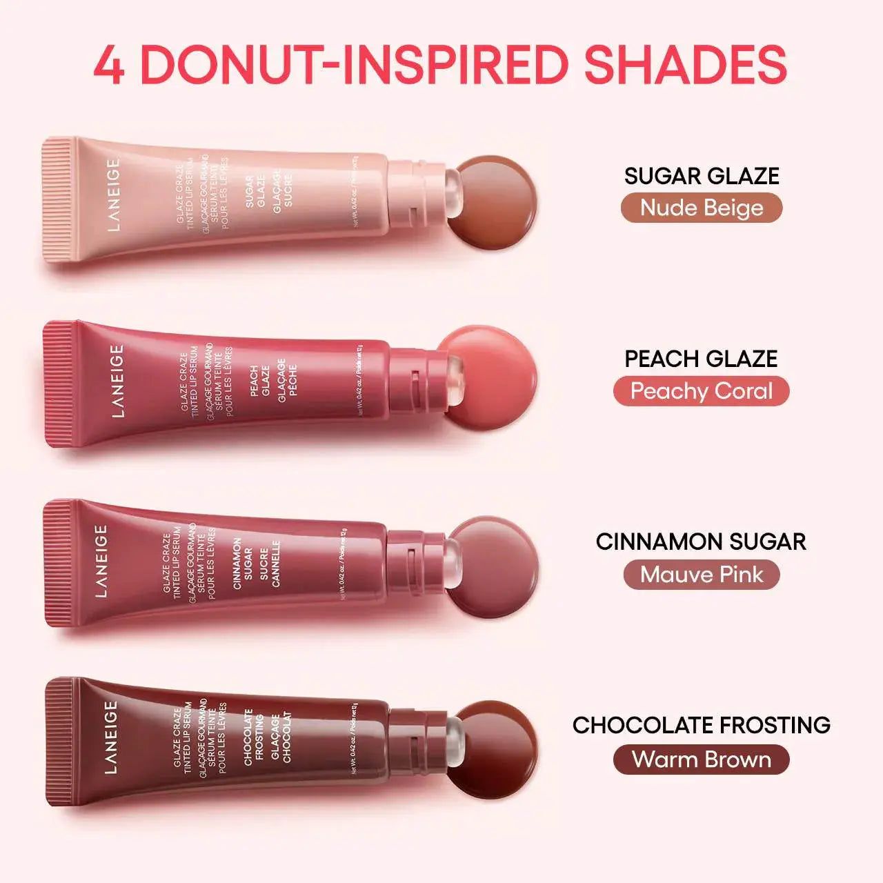 LANEIGE Glaze Craze Tinted Polypeptide Lip Serum - Volare Makeup