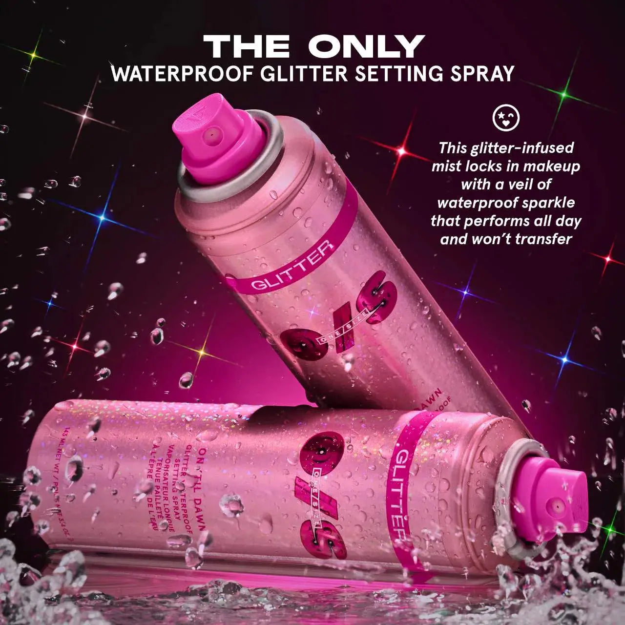 ONE/SIZE by Patrick Starrr On 'Til Dawn Mattifying Glitter finish Waterproof Setting Spray - Volare Makeup