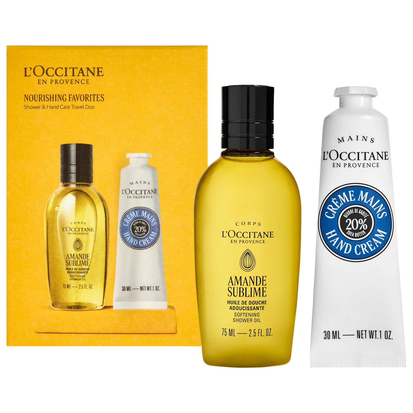L'Occitane Hand and Body Care Nourishing Travel Favorites Set
