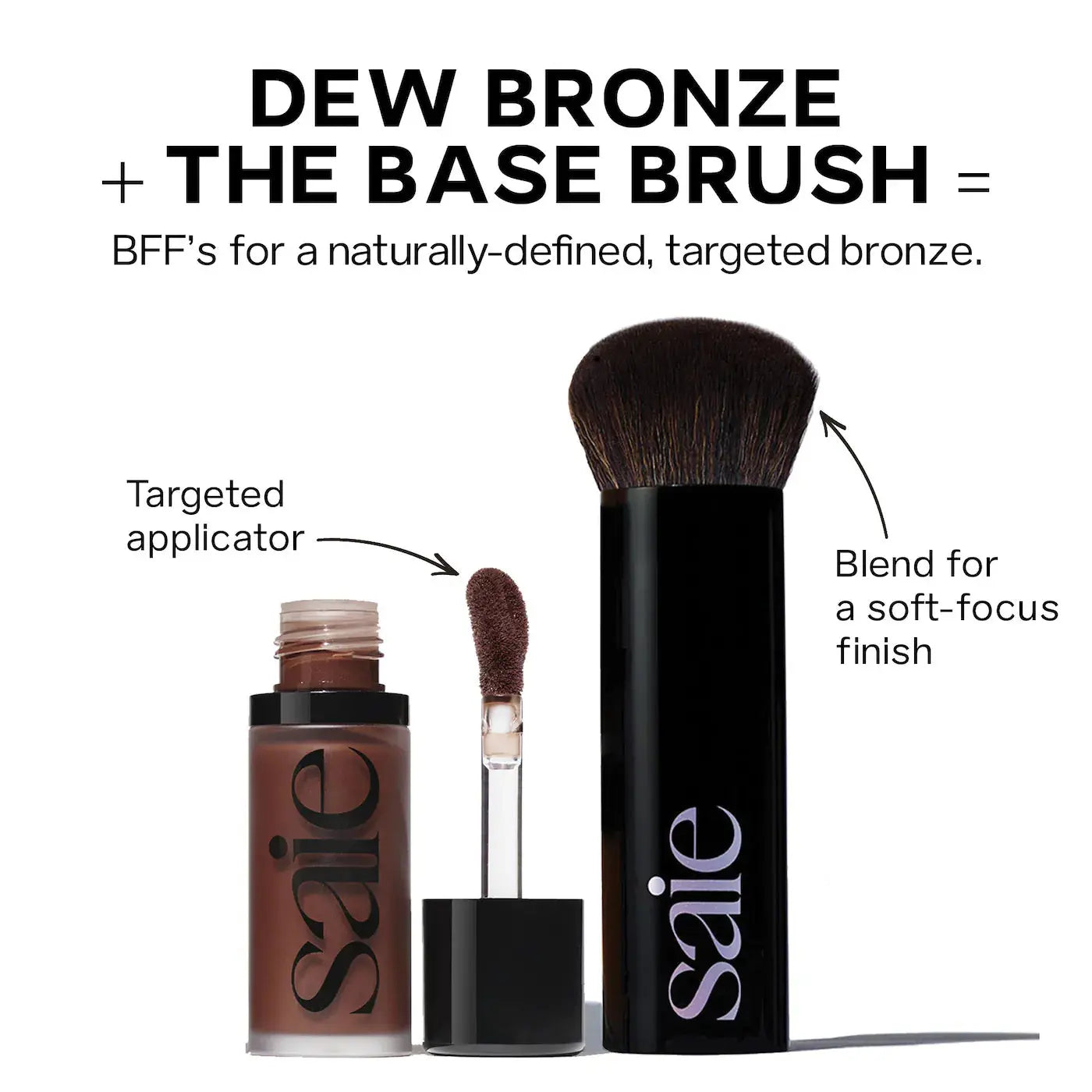 Saie Dew Bronze Soft-Focus Sculpting Liquid Bronzer - Volare Makeup