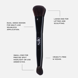 Saie The Double-Ended Sculpting Brush - Volare Makeup
