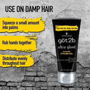 Schwarzkopf Göt2b Ultra Glued Invincible Styling Gel - Volare Makeup