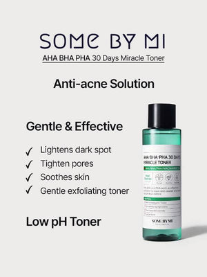 SOME BY MI AHA, BHA, PHA 30 Days Miracle Toner 150ml - Volare Makeup