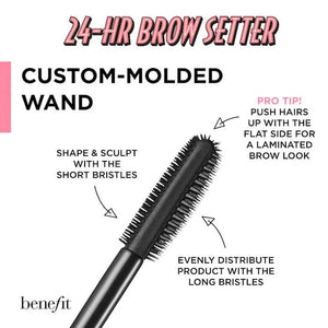Benefit Cosmetics 24-HR Brow Setter Clear Brow Gel with Lamination Effect - Volare Makeup