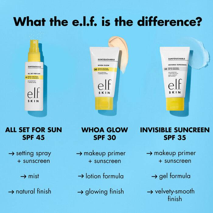 e.l.f. Suntouchable Invisible Sunscreen SPF 35 - Volare Makeup