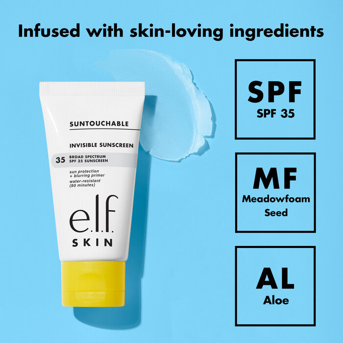 e.l.f. Suntouchable Invisible Sunscreen SPF 35 - Volare Makeup