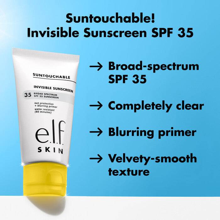 e.l.f. Suntouchable Invisible Sunscreen SPF 35 - Volare Makeup