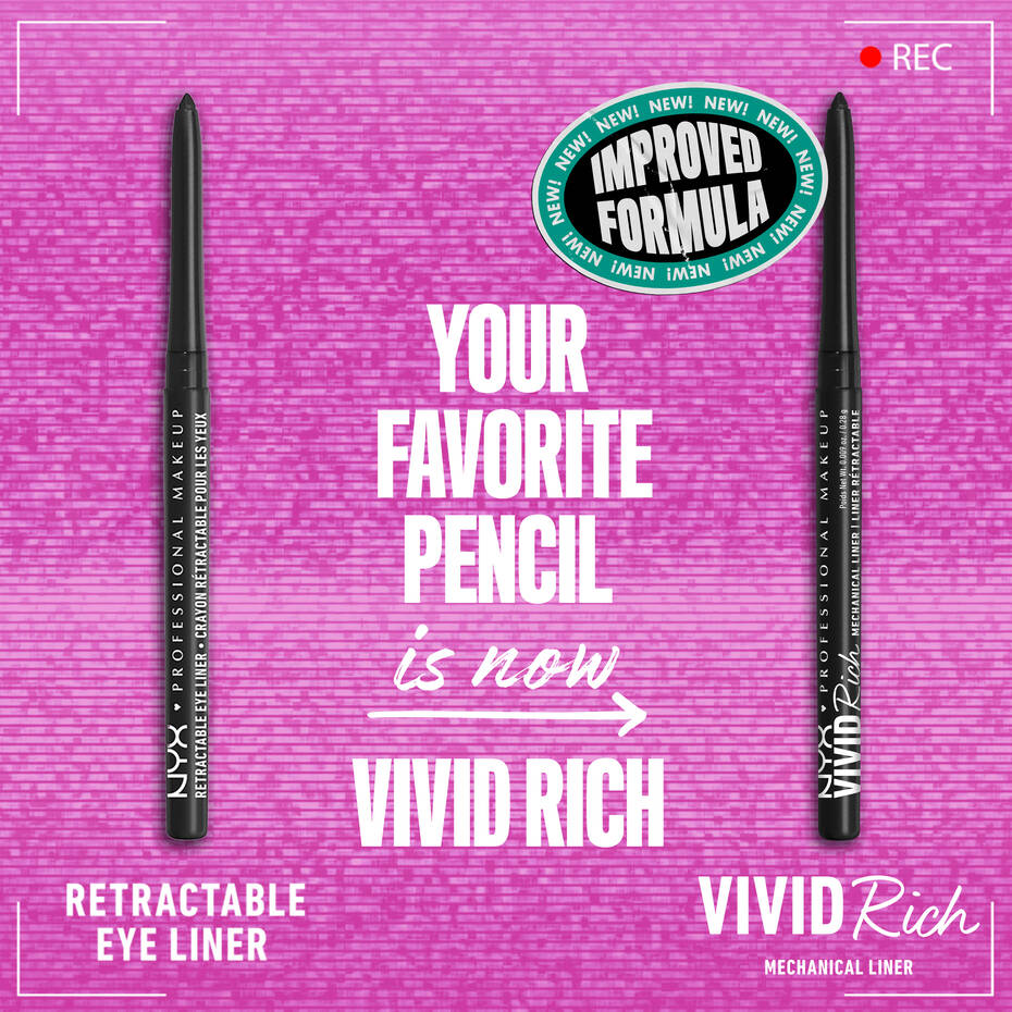 NYX Professional Makeup VIVID RICH MECHANICAL PENCIL - always onyx black - Volare Makeup