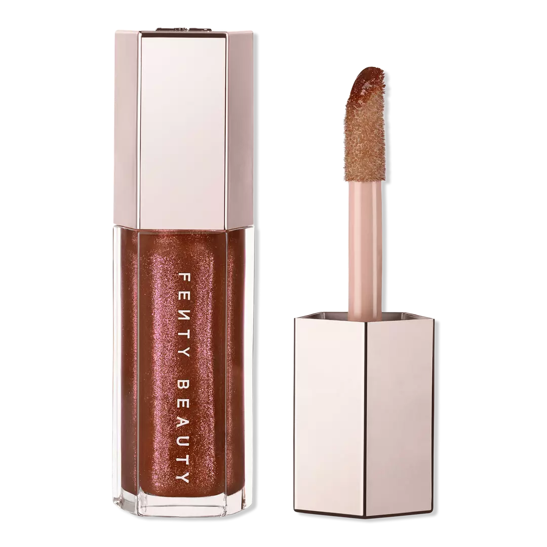 Fenty Beauty by Rihanna Gloss Bomb Universal Lip Luminizer  Volare Makeup HOT CHOCOLIT FANTASY - SHIMMERING HOLOGRAPHIC RICH BROWN  