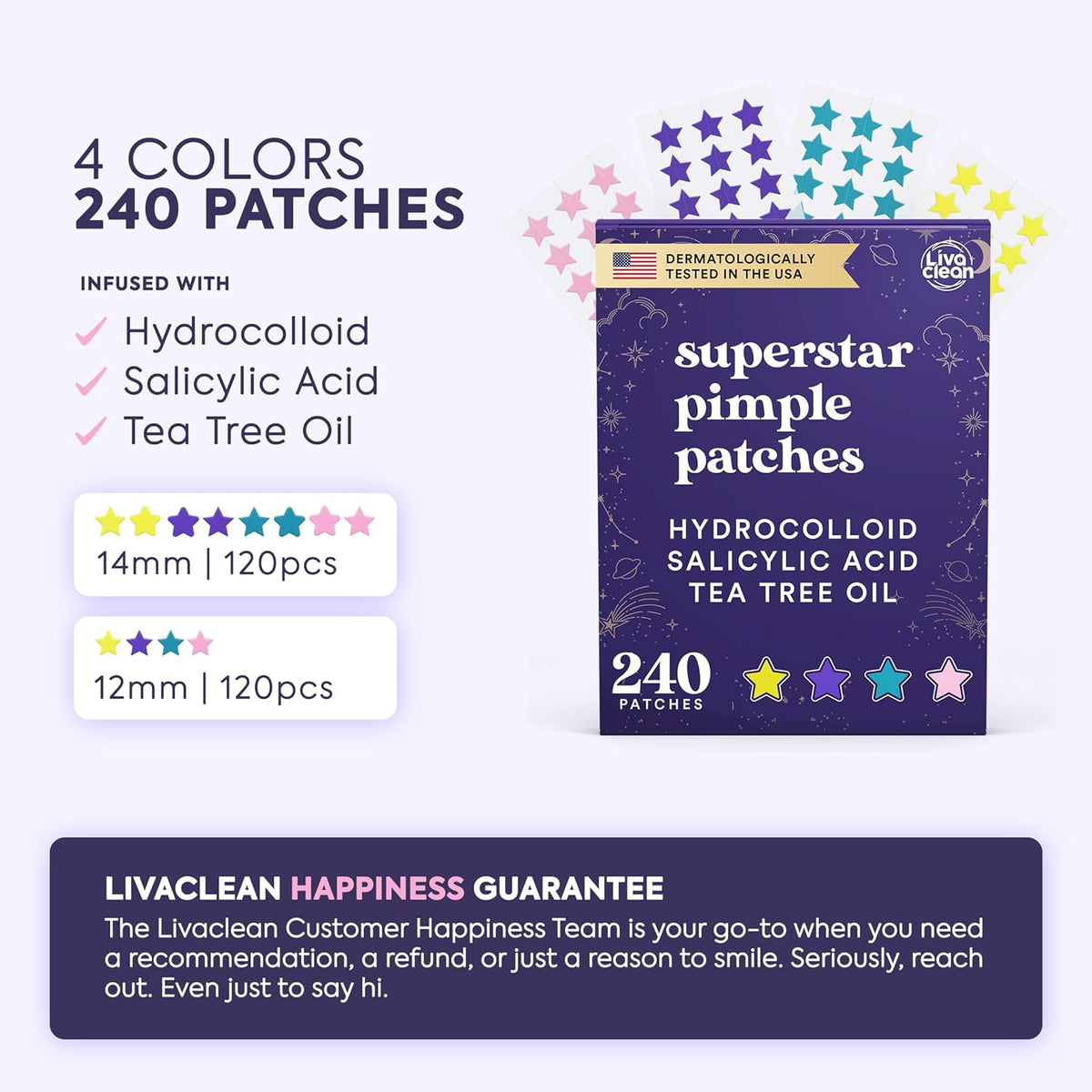 LivaClean Superstar 240 Patches - Volare Makeup