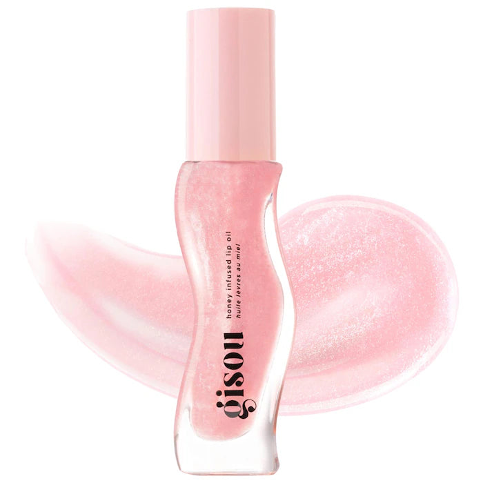 Gisou Honey Infused Lip Oil lip oil Volare Makeup Watermelon Sugar - Clear Pink Shimmer  