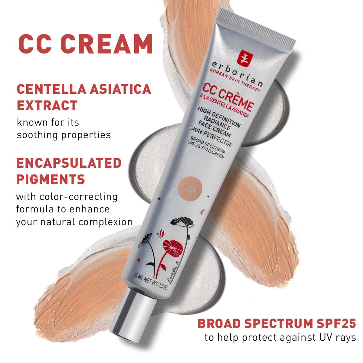 Erborian CC Cream buildable tinted color corrector with SPF 25 Liquid filter Erborian   