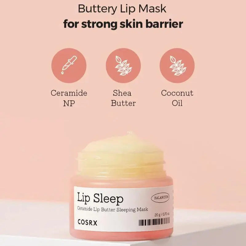 COSRX Lip Sleep - Balancium Ceramide Lip Butter Sleeping Mask Cosrx Sunscreen Volare Makeup  Sunscreen