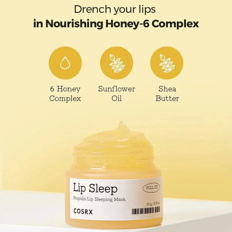 COSRX Lip Sleep - Full Fit Propolis Lip Sleeping Mask Cosrx Lip mask Volare Makeup  Lip mask