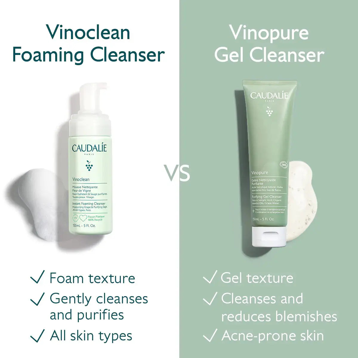 Caudalie Vinopure Pore Purifying Gel Cleanser Caudalie Gel Cleanser Volare Makeup  Gel Cleanser