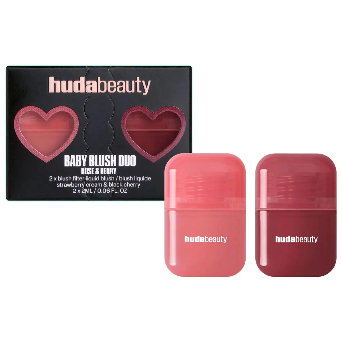 HUDA BEAUTY  Mini Baby Blush Duo Set Huda Beauty liquid blush Volare Makeup  liquid blush