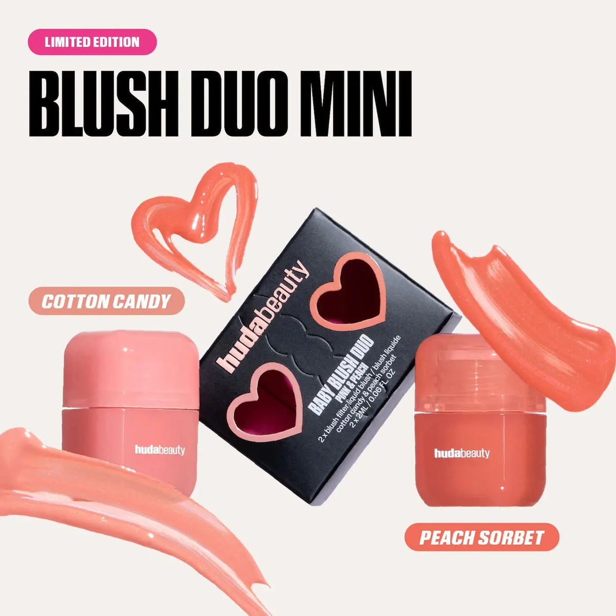 HUDA BEAUTY  Mini Baby Blush Duo Set Huda Beauty liquid blush Volare Makeup  liquid blush