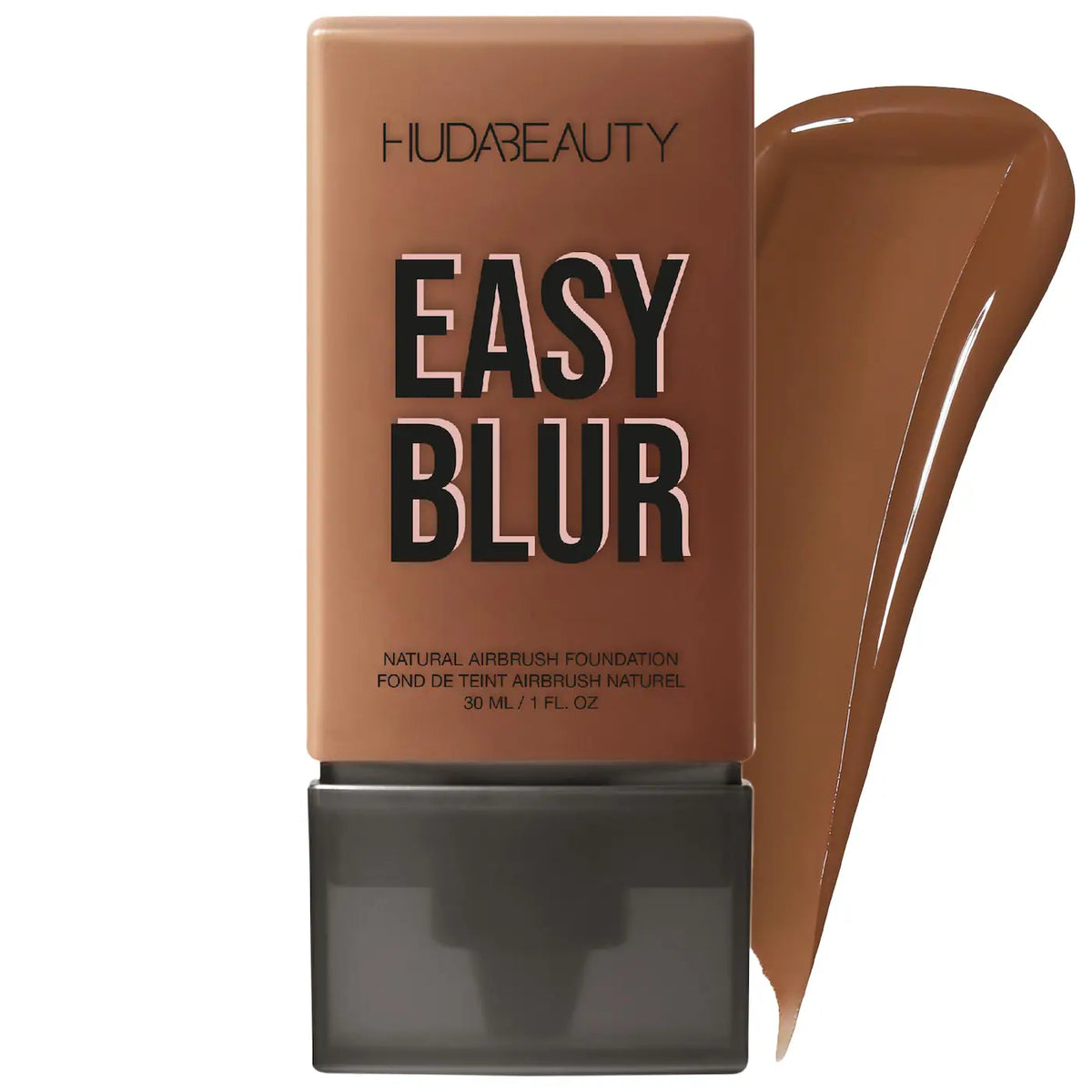 HUDA BEAUTY Easy Blur Natural Airbrush Foundation with Niacinamide Foundations Huda Beauty Hot Fudge 550R - Rich skin with a neutral-red undertone  