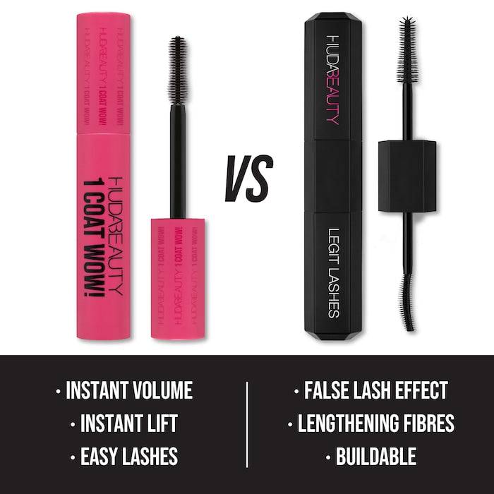 HUDA BEAUTY 1 Coat WOW! Extra Volumizing and Lifting Mascara - Volare Makeup
