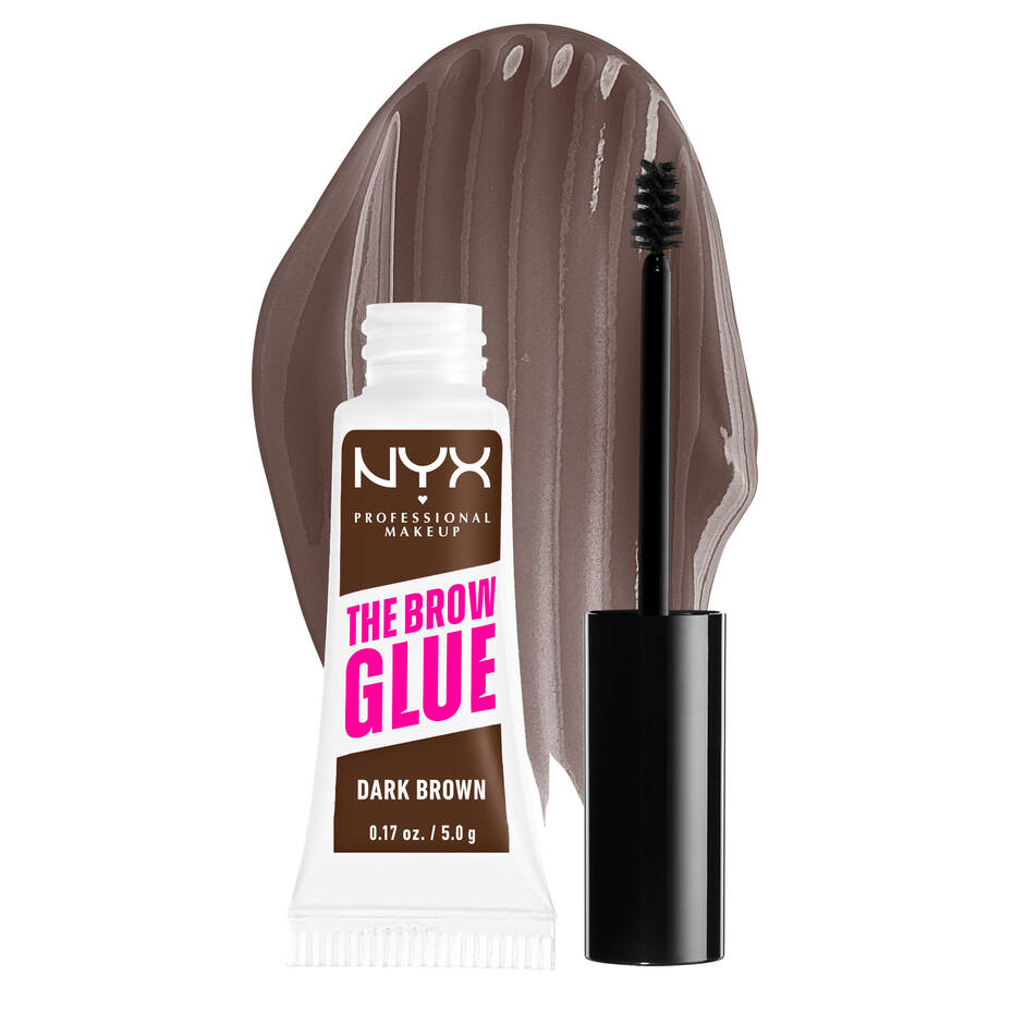 NYX Professional Makeup The Brow Glue  Volare Makeup Dark Brown  
