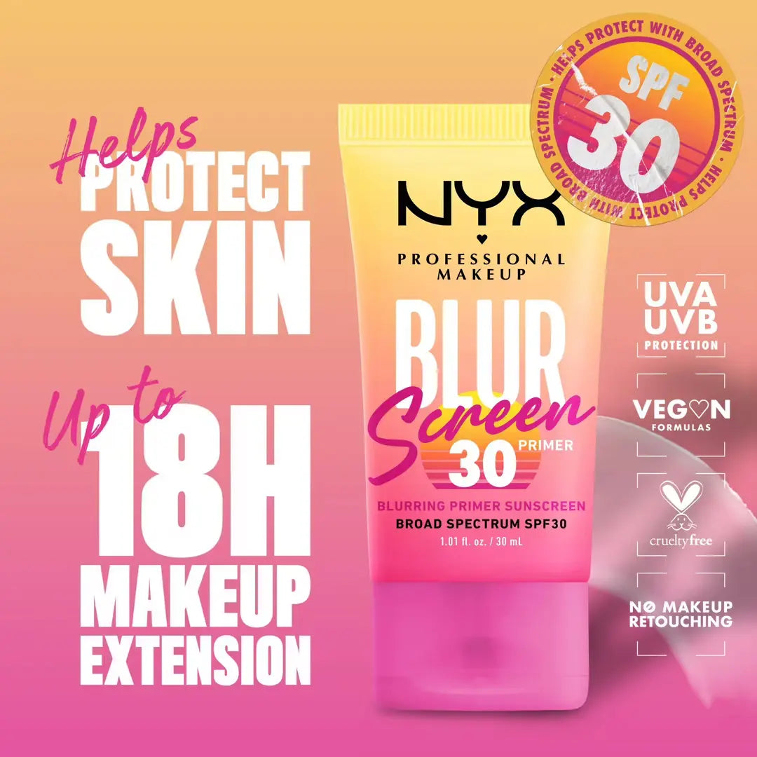 NYX Professional Makeup Blur Screen SPF 30 Blurring Makeup Primer Huda Beauty Primer Volare Makeup  Primer