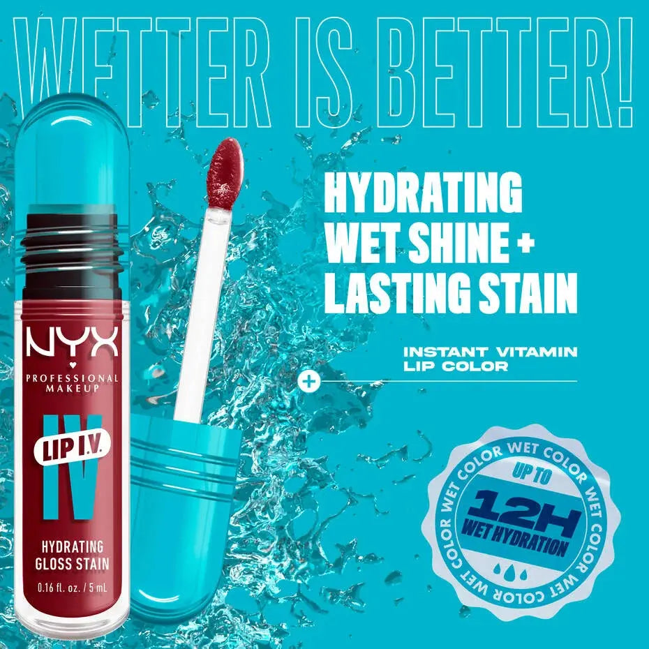 NYX Professional Makeup Lip I.V. Hydrating Lip Gloss Stain NYX  Volare Makeup