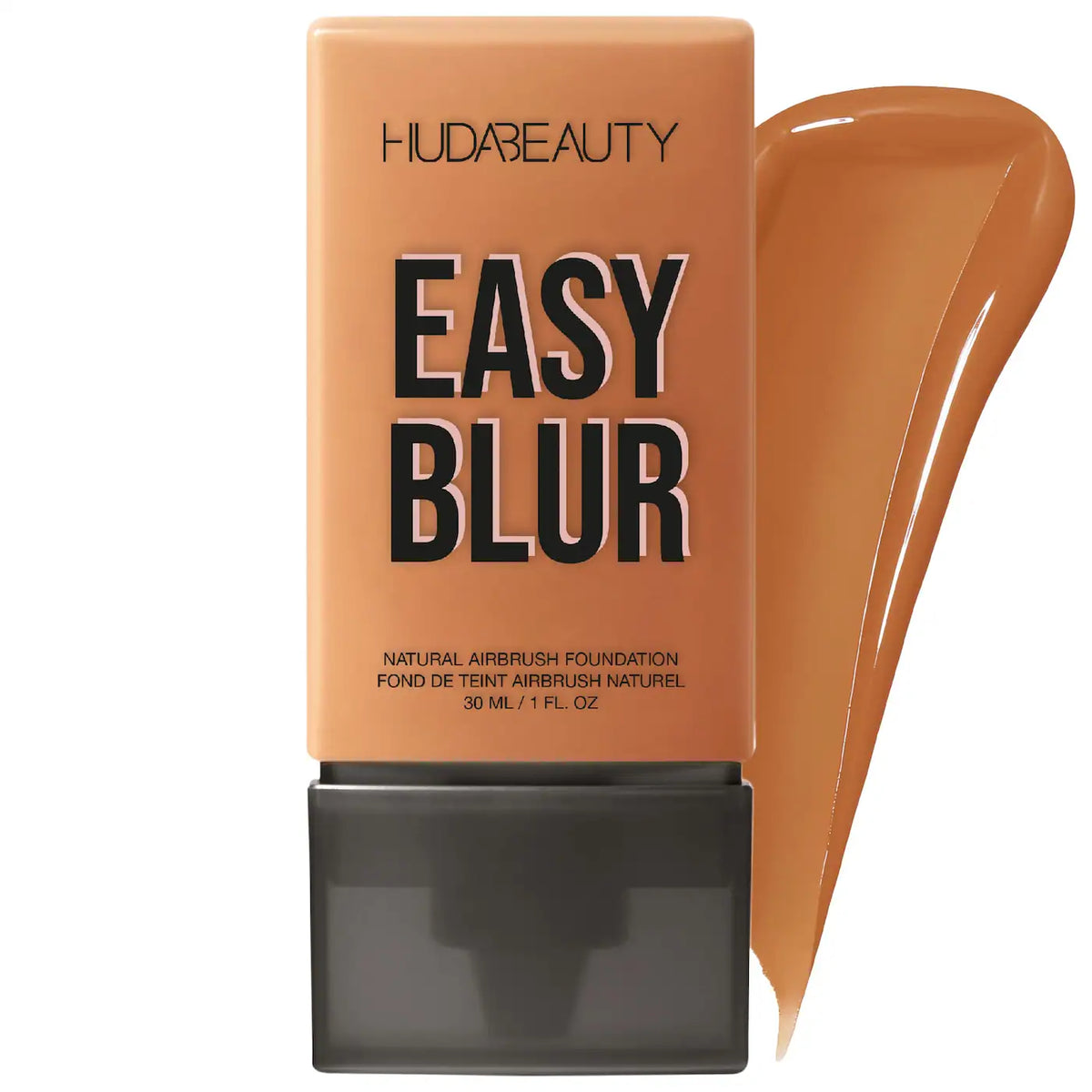 HUDA BEAUTY Easy Blur Natural Airbrush Foundation with Niacinamide Foundations Huda Beauty Peanut Butter 455R - Deep-Tan skin with a golden-red undertone  