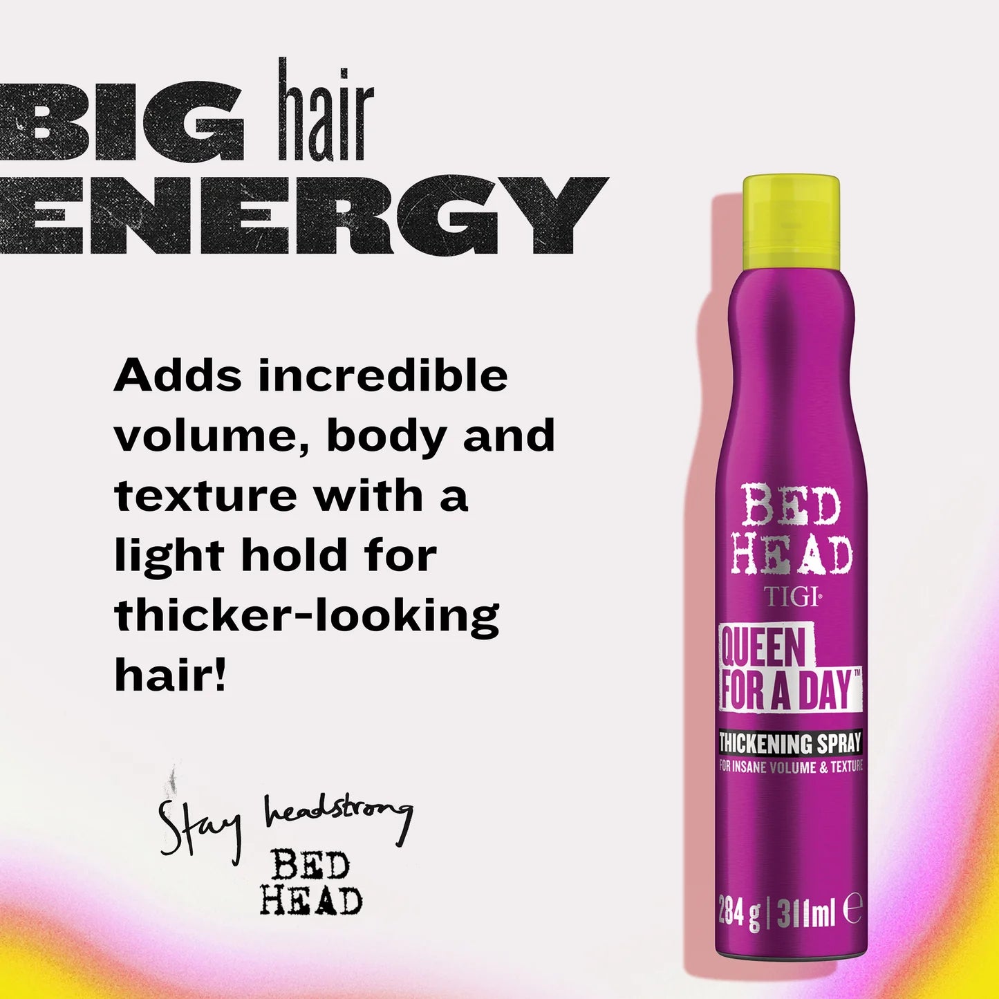 Bed Head’s Queen For A Day™ Thickening Spray for Fine Hair - Volare Makeup