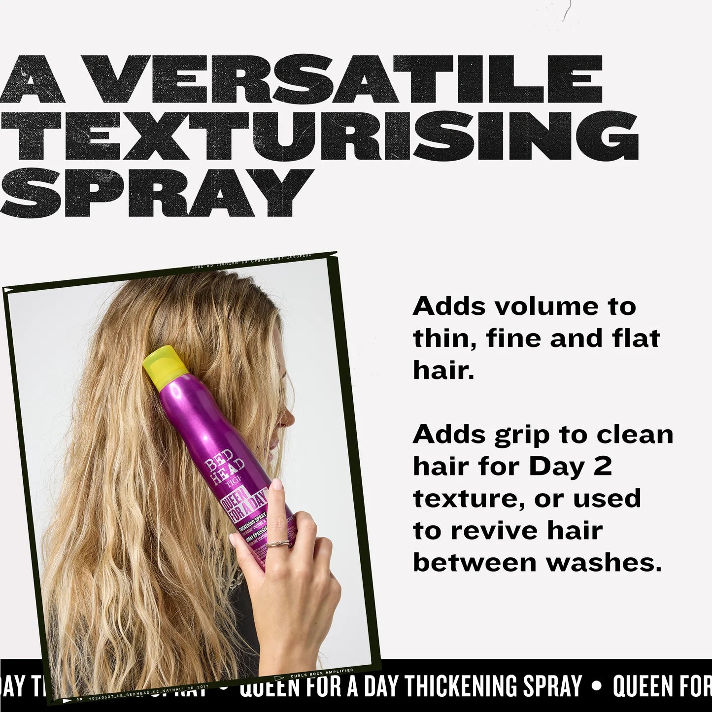 Bed Head’s Queen For A Day™ Thickening Spray for Fine Hair - Volare Makeup