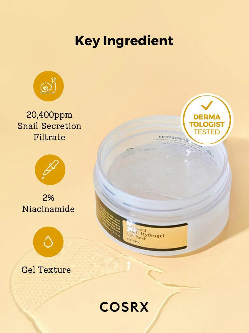 COSRX Advanced Snail Hydrogel Eye Patch - Volare Makeup