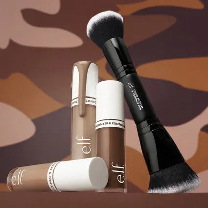 e.l.f. Liquid Bronzer & Contour Duo Brush e.l.f. Brushes Volare Makeup  Brushes