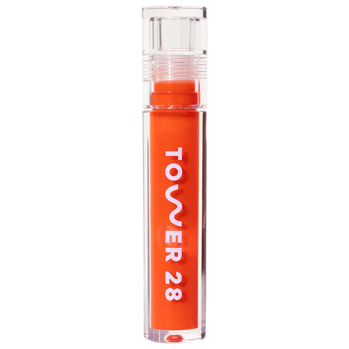 Tower 28 Beauty ShineOn Lip Jelly Non-Sticky Gloss Lipgloss Volare Makeup Fire - sheer orange  