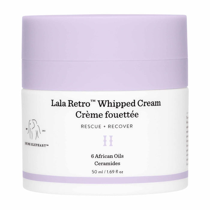 Drunk Elephant Lala Retro Whipped Refillable Moisturizer with Ceramides  Volare Makeup Standard Size 50 mL  