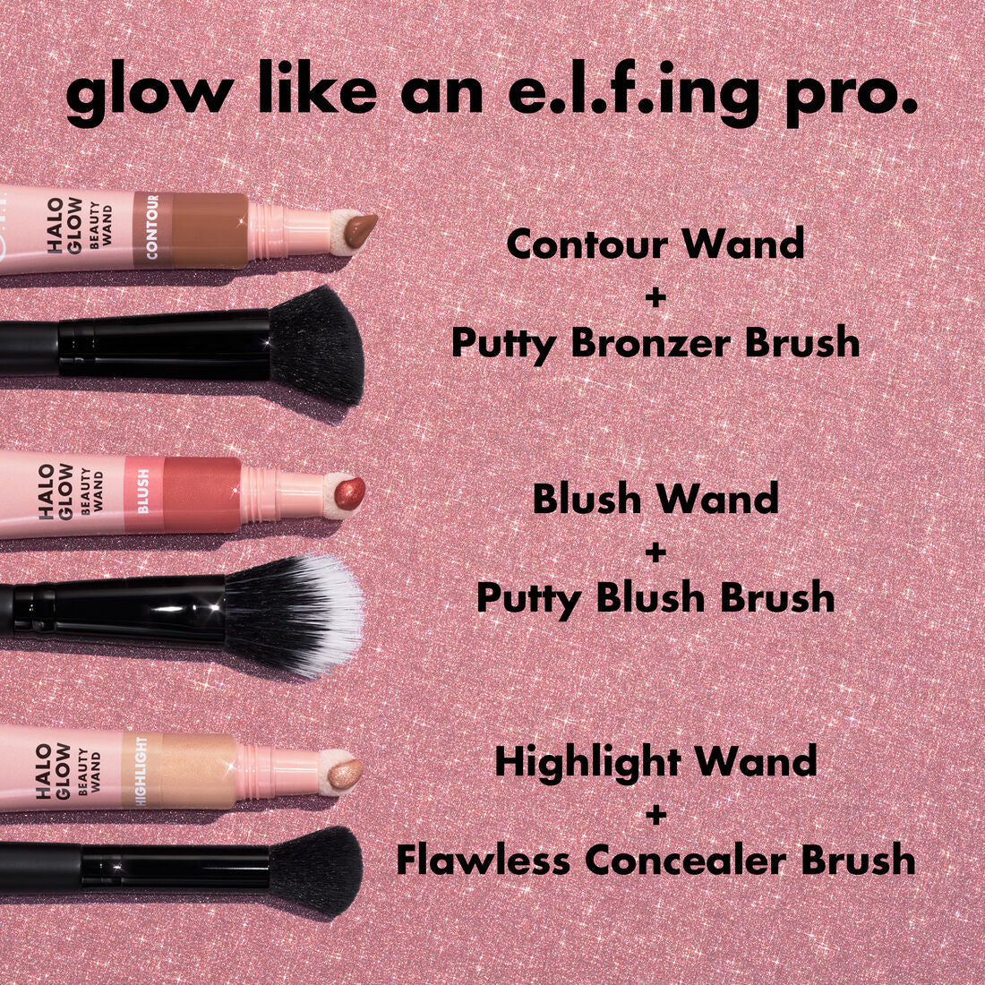 e.l.f. Halo Glow Contour Beauty Wand Liquid filter Volare Makeup   