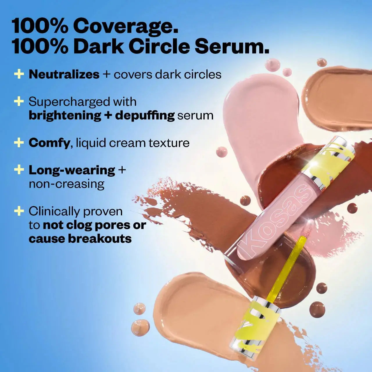 Kosas Revealer Extra Bright Serum-Powered Color Correctors for Dark Circles - Volare Makeup