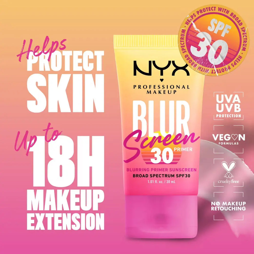 NYX Professional Makeup Blur Screen SPF 30 Blurring Makeup Primer ...