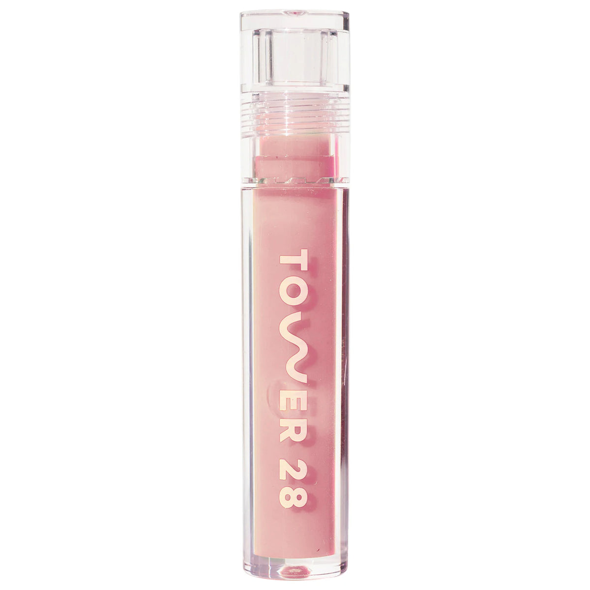 Tower 28 Beauty ShineOn Lip Jelly Non-Sticky Gloss Lipgloss Volare Makeup Oat - semi-sheer milky peachy pink  