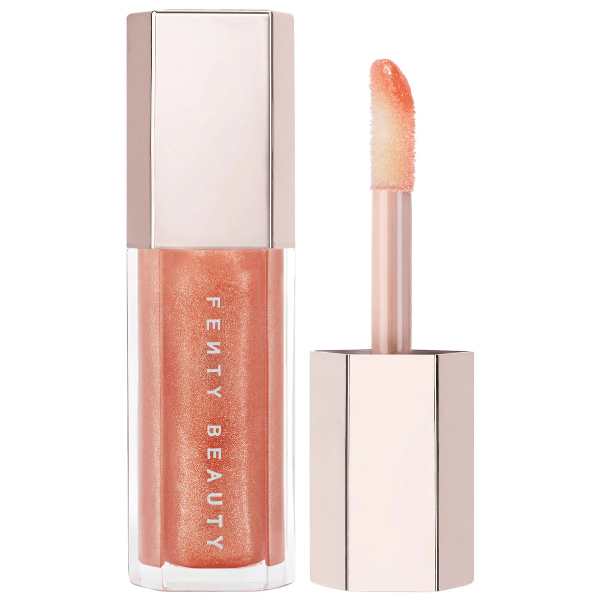 Fenty Beauty by Rihanna Gloss Bomb Universal Lip Luminizer  Volare Makeup CHAMP STAMP FANTASY - SHIMMERING HOLOGRAPHIC GOLD PEARL  